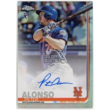 Pete Alonso 2019 Topps Chrome Rookie Refractor Autograph Card #RA-PA 362/499