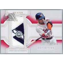 Jose Altuve 2020 Topps Definitive Red Majestic Logo Patch Card #DJRC-JA 1/1