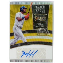 Yordan Alvarez 2020 Panini Select Launch Angle Gold Prizm Rookie Autograph Card #LAA-YA 10/10