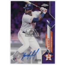 Yordan Alvarez 2020 Topps Chrome Purple Refractor Rookie Autograph Card #RA-YA 026/250