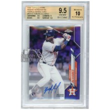 Yordan Alvarez 2020 Topps Chrome Purple Refractor Rookie Autograph Card #RA-YA 078/250 BGS 9.5 AUTO 10