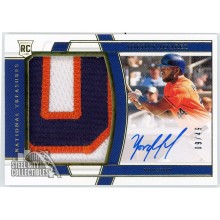 Yordan Alvarez 2020 Panini National Treasures Holo Gold Rookie Patch Auto 09/49