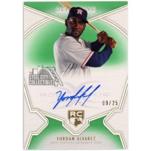 Yordan Alvarez 2020 Topps Definitive Green Rookie Autograph Card #DRA-YAL 09/25