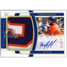 Yordan Alvarez 2020 National Treasures Rookie Patch Autograph Card #178 22/25