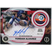 Yordan Alvarez 2022 Topps Tribute Patch Autograph Card #AP-YA 06/10