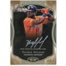 Yordan Alvarez 2020 Topps Tier One Silver Ink Rookie Auto Card #T1A-YA 05/10