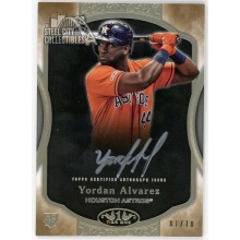 Yordan Alvarez 2020 Topps Tier One Silver Ink Rookie Auto Card #T1A-YA 01/10