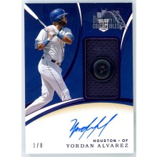 Yordan Alvarez 2020 Panini Immaculate Purple Button Rookie Auto Card #154 1/8