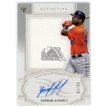 Yordan Alvarez 2020 Topps Definitive Collection Rookie Patch Autograph Card #ARC-YA 03/50