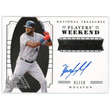Yordan Alvarez 2020 Panini National Treasures Players' Weekend Rookie Autograph Card #PWS-YA 01/10