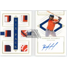 Yordan Alvarez 2020 National Treasures Six Pack RC Auto Book Card #SIX-YA 6/10