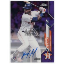 Yordan Alvarez 2020 Topps Chrome Purple Refractor Rookie Autograph Card #RA-YA 170/250