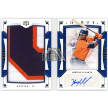 Yordan Alvarez 2020 National Treasures Debut RC Patch Auto Book Card DM-YA 1/10