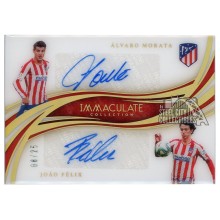 Alvaro Morata, Joao Felix 2020 Panini Immaculate Dual Autograph Card #D-MF 8/25