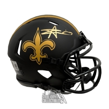 Alvin Kamara Autographed New Orleans Saints Eclipse Mini Football Helmet - BAS