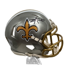 Alvin Kamara Autographed New Orleans Saints Flash Mini Football Helmet - BAS