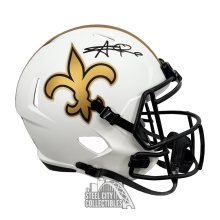 Alvin Kamara Autographed New Orleans Saints Lunar Eclipse Replica Full Size Football Helmet - BAS