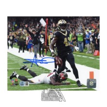 Alvin Kamara Autographed New Orleans Saints 8x10 Football Photo - BAS (Scoring)