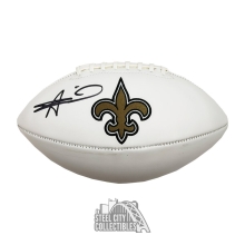 Alvin Kamara Autographed New Orleans Saints White Logo Football - BAS