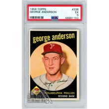 George "Sparky" Anderson 1959 Topps Rookie Card #338 PSA 5 EX