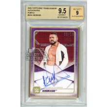 Andrade 2020 Topps Transcendent WWE Purple Autograph Card #A-AA 6/10 BGS 9.5