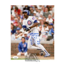 Andre Dawson Autographed Chicago 8x10 Baseball Photo - BAS (5 Inscriptions)