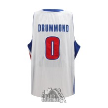 Andre Drummond Game Used Detroit Adidas White Basketball Jersey
