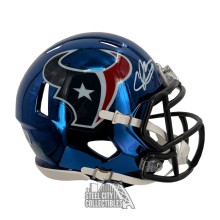 Andre Johnson Autographed Houston Texans Chrome Mini Football Helmet - BAS