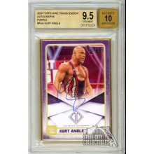 Kurt Angle 2020 Topps Transcendent WWE Purple Autograph Card #A-KA 09/10 BGS 9.5