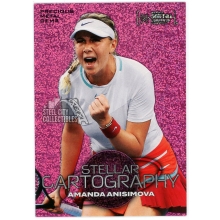 Amanda Anisimova 2024 Skybox Metal Universe PMG Pink FX Card #125 06/75