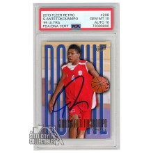 Giannis Antetokounmpo 2013-14 Fleer Retro '95 Ultra Autograph RC Card #208 PSA 10 PSA/DNA 10