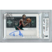 Giannis Antetokounmpo 2013-14 Panini Innovation Main Exhibit Rookie Autograph Card #18 117/299 BGS 9