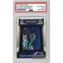 Giannis Antetokounmpo 2020-21 Panini Donruss Optic Air Defense Autograph Card #1 PSA/DNA (Green)