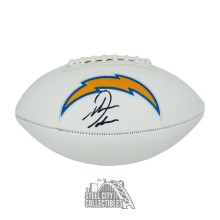 Antonio Gates Autographed White Panel Logo Football - BAS