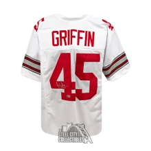 Archie Griffin HT 1974/75 Autographed Ohio State Custom White Football Jersey - BAS (4 Signed)