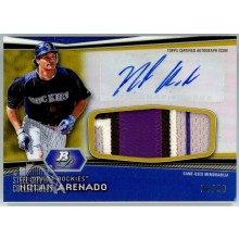 Nolan Arenado 2012 Bowman Platinum Rookie Patch Autograph Card #AJR-NA 38/50