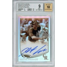 Nolan Arenado 2013 Topps Chrome Sepia Rookie Autograph Card #78 69/75 BGS 9