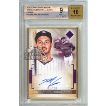 Nolan Arenado 2020 Topps Transcendent Purple Autograph Card #TCA-NA 1/10 BGS 9