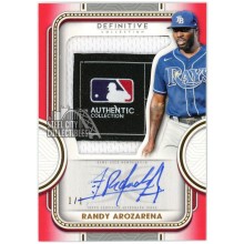Randy Arozarena 2022 Topps Definitive Game-Used Tag Logo Patch Autograph Card #ARC-RAR 1/1