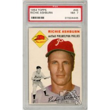 Richie Ashburn 1954 Topps Card #45 PSA 7 NM
