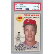 Richie Ashburn 1954 Topps Card #45 PSA 8 NM-MT (258)