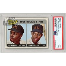 Joe Morgan 1965 Topps Baseball Rookie Stars Card #16 PSA 7