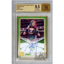 Asuka 2020 Topps Transcendent WWE Green Autograph Card #A-AK 07/15 BGS 9.5