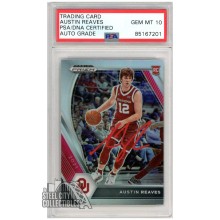 Austin Reaves 2021 Panini Prizm Draft Picks Silver Autograph Rookie Card #49 PSA/DNA 10 (Red)