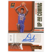 Deandre Ayton 2018-19 Panini Contenders Up And Coming Rookie Autographs Gold Card #UC-DAY 08/10 (Edge wear on back)