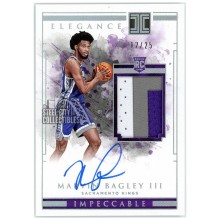 Marvin Bagley III 2018-19 Panini Impeccable Elegance Holo Rookie Patch Autograph Card #112 12/25