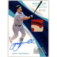 Jeff Bagwell 2017 Panini Immaculate Platinum Patch Autograph Card #IMS-JB 07/10