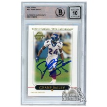 Champ Bailey 2005 Topps Autograph Card #60 BAS 10