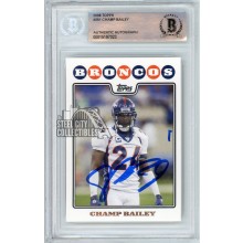 Champ Bailey 2008 Topps Autograph Card #261 BAS (Poor Auto)