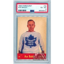 Ace Bailey 1955-56 Parkhurst Card #30 PSA 6 EX-MT